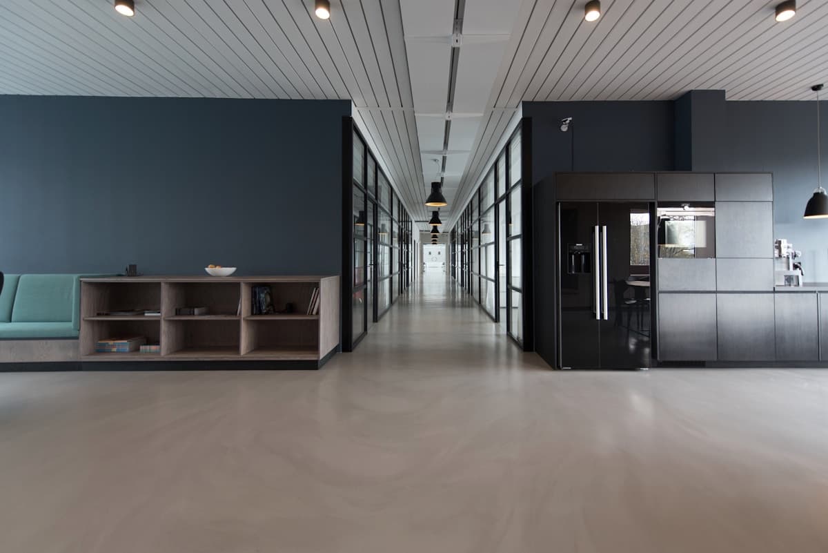 Professional team collaborating in a modern office